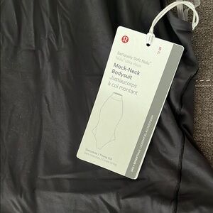 lululemon athletica Black Mock-Neck Bodysuit